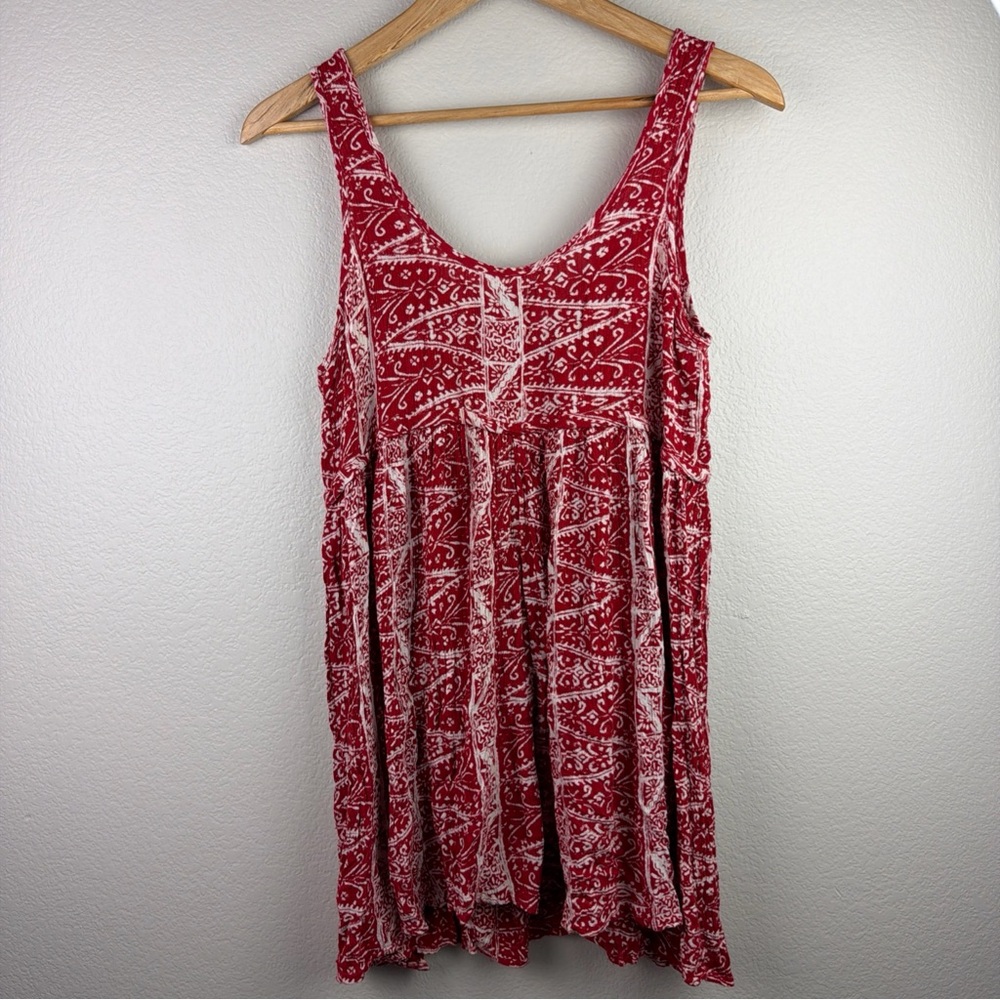 Ecote Dress Swing Boho Red Women’s Medium - Picture 2 of 3